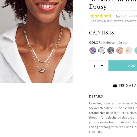 New Kendra Scott Multi Silver Platinum NecklAce - Picture 6 of 6